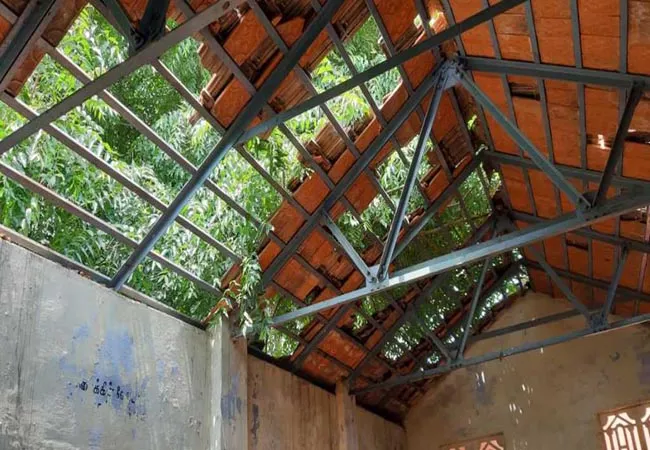 Broken tiles that fall into the classroom vellore peoples request in govt